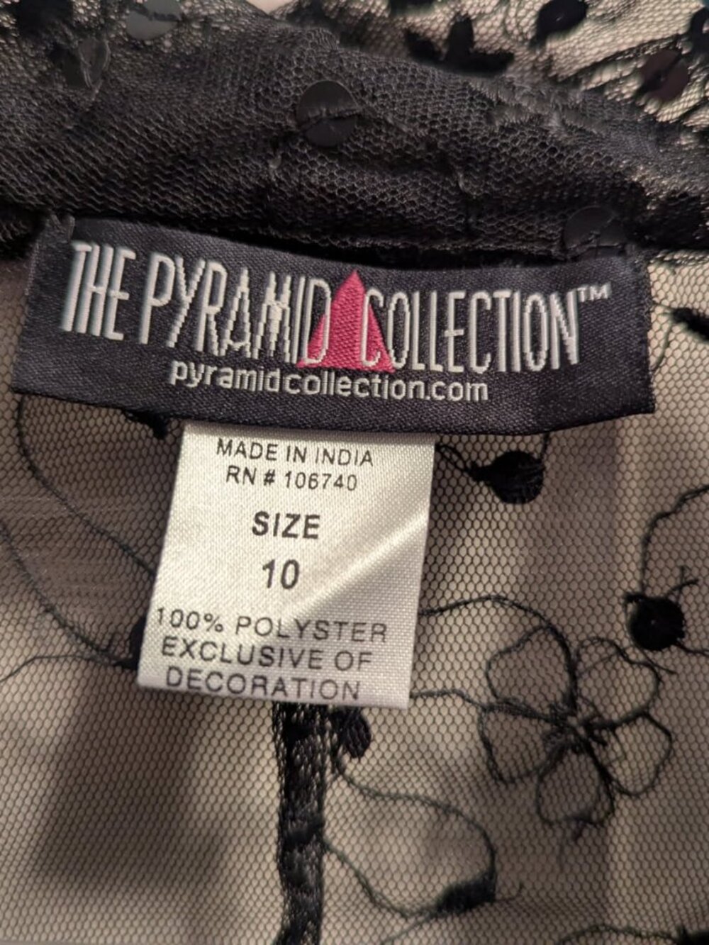 Cardigan Black sheer size 10 The Pyramid Collection - Picture 3 of 4